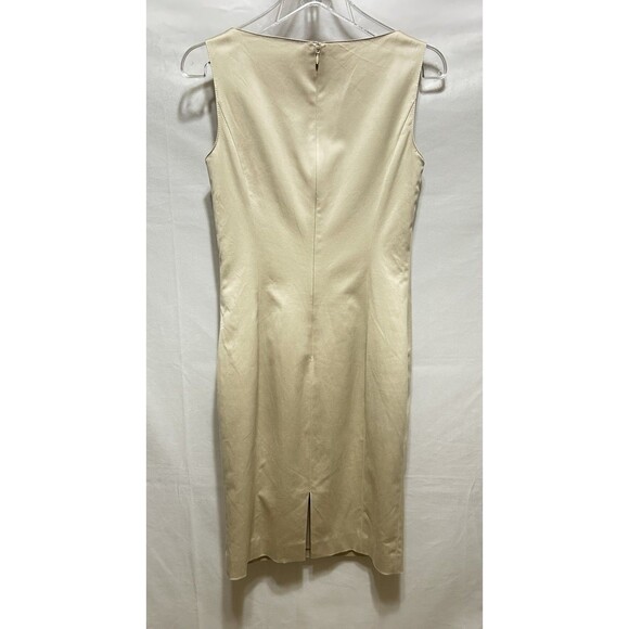 Le Souk Womens 38 (S) Beige‎ Pencil Midi Sleeveless Dress - Picture 7 of 8